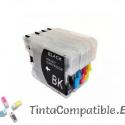Pack ahorro de Tintas compatibles BROTHER LC970 - LC1000: NEGRO - CYAN - MAGENTA - AMARILLO - 36 y 26.6 ML